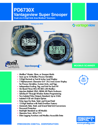 Thumbnail of document Data Sheet - PD6730X Vantageview NEMA 4X Modbus Scanner